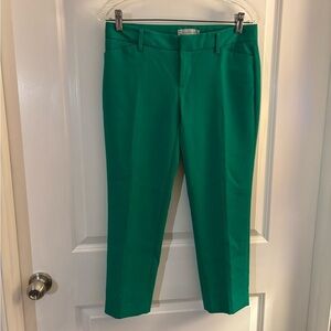Women's Gap Slim Cropped Green Pants Sz 0 petite